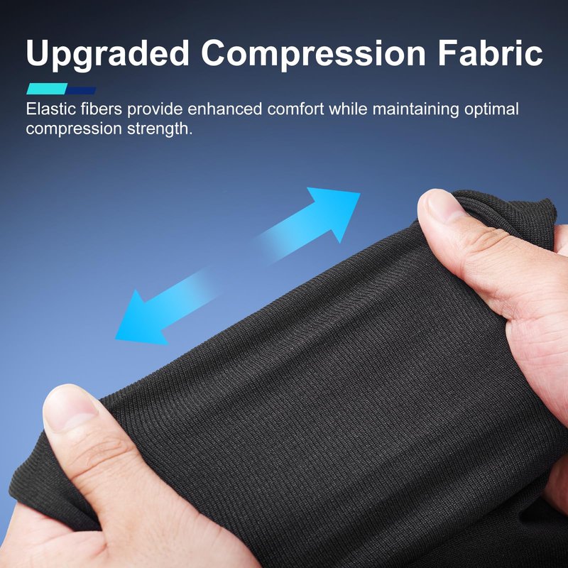 Odoland 3 Pack Men Compression Shirt, Gynecomastia Tummy Control Slimming Undershirt Tank Top Men, Body Shaper Strengthen Compression Vest Shapewear,Line Black/Line Blue/White, XL