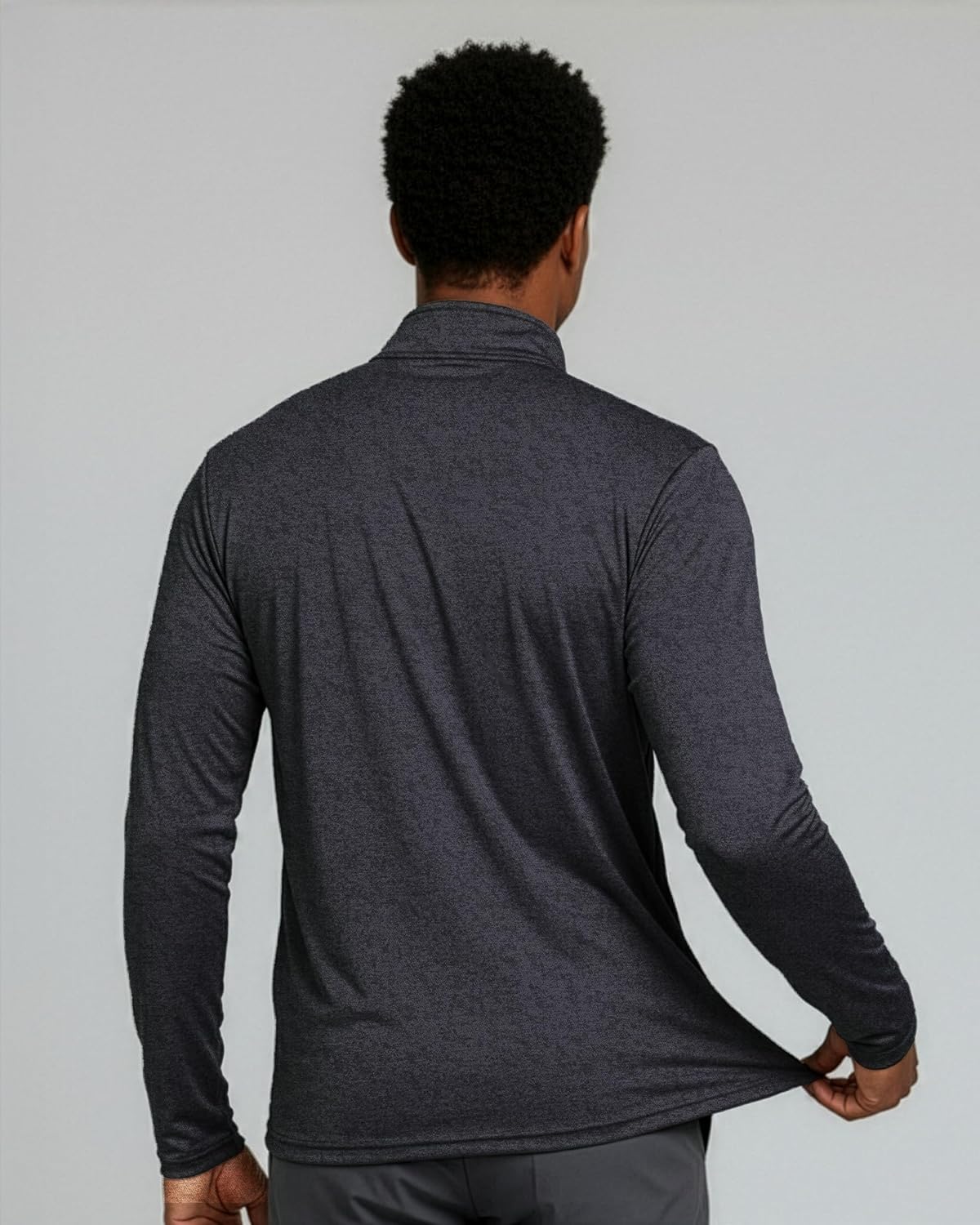 Real Essentials Men's Dry-Fit Active Quarter Zip Pullover - 3 Pack | Athletic Performance, Big & Tall Options