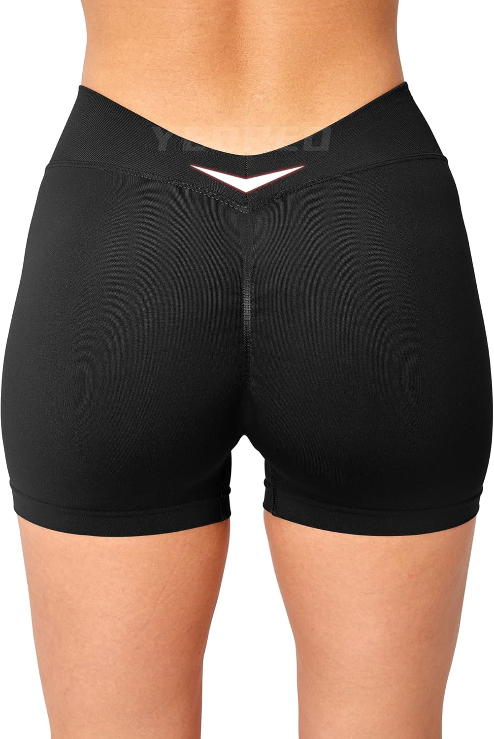 YEOREO High Waisted Scrunch Shorts for Women - V Back Gym Butt Lifting Seamless Design