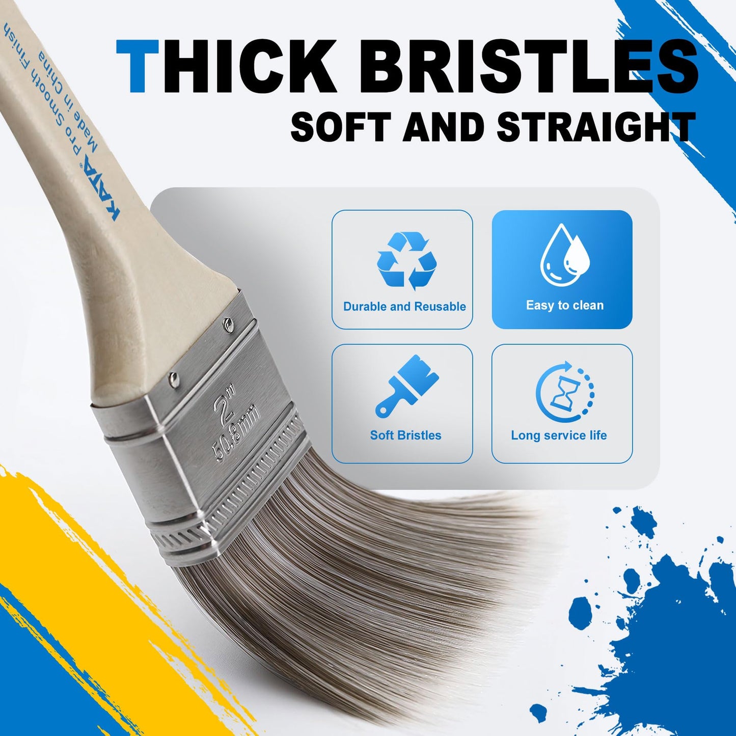 KATA Painters Painting Pyramid Stands - 36pcs Paint Triangle Stand Cabinet Door Risers 3pcs Paint Brushes Kit for Furniture Canvas Support Painting, Professional Household Art DIY Projects Supplies