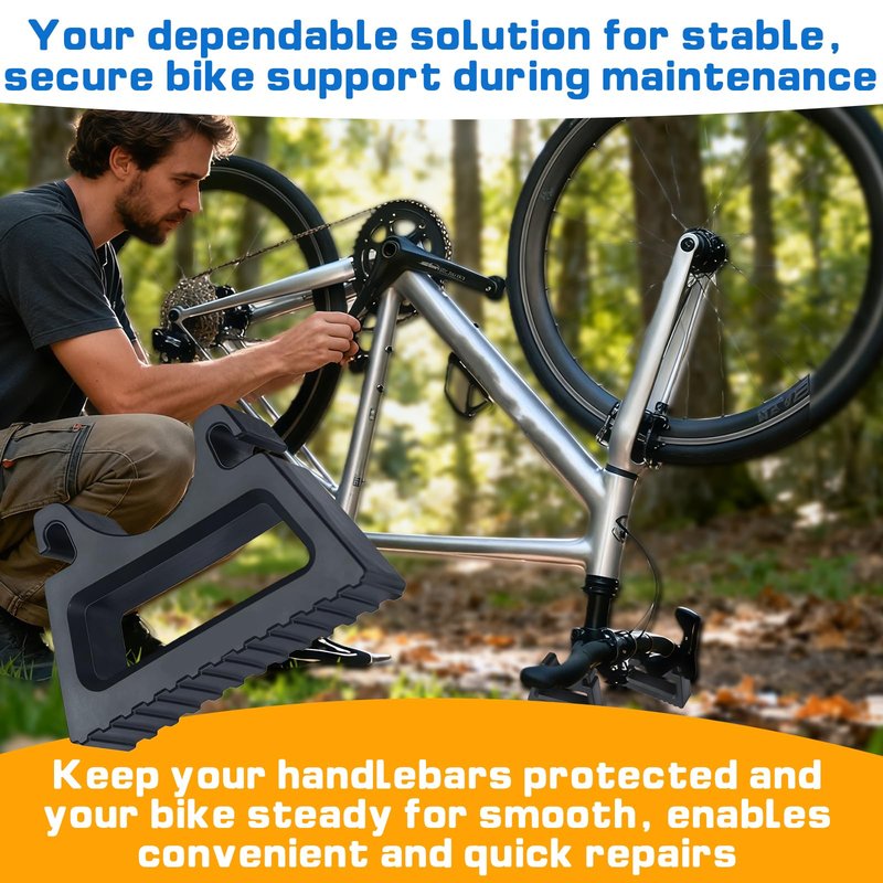 Stitokg (3-Pack) Bike Handlebar Stand with 6 Silicone Straps, Quick-Release Bracket for 29–34mm Grips, Stable Clip-On Support for Inverted Parking & Bike Maintenance, MTB Road & E-Bike Repair Tool