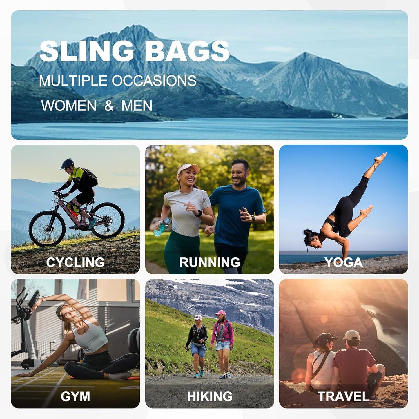 Skiennix Convertible Sling Bag - Lightweight Crossbody Backpack for 7.9" Tablet | Blue
