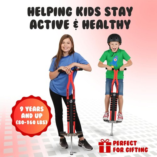 Bounce Pro - Pogo Stick for Kids 9+ | Supports 80-160 Lbs - Pro Sport Edition with Easy Grip for Endless Fun