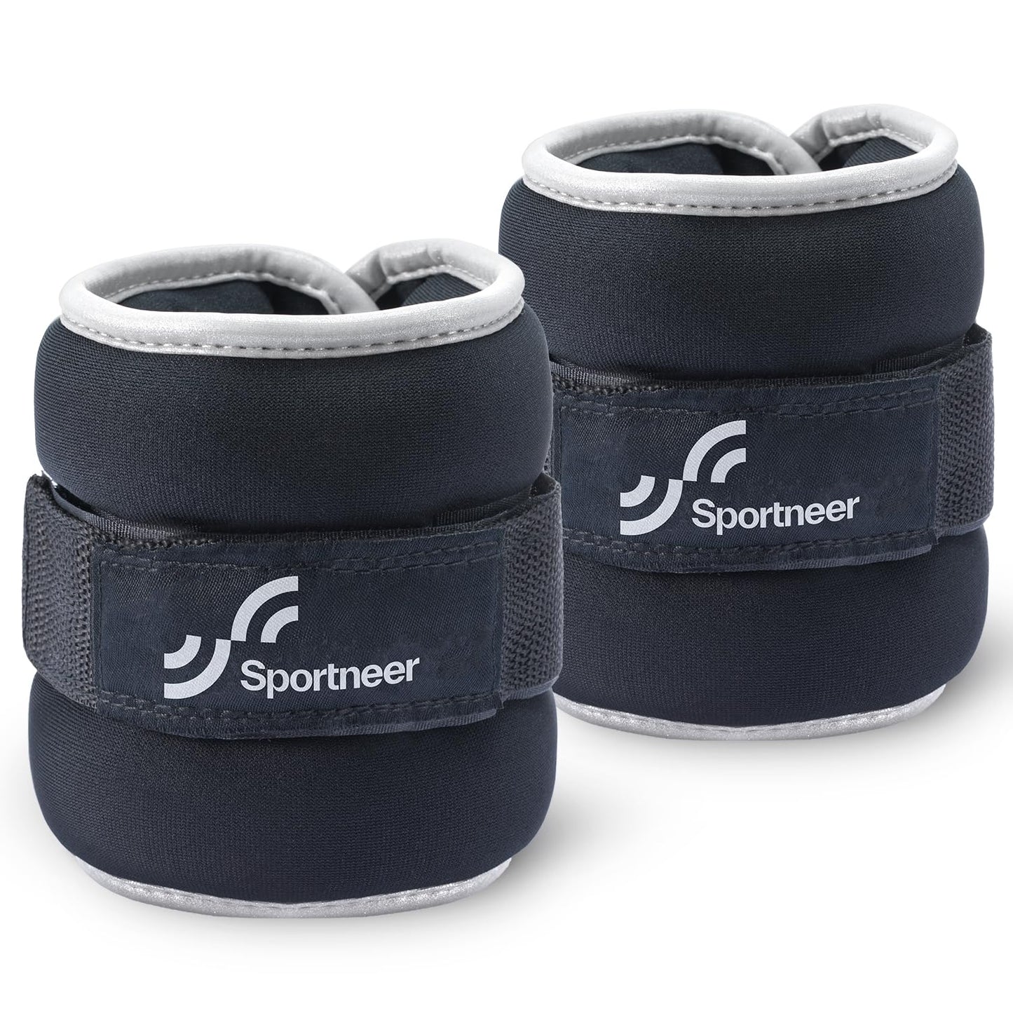 Sportneer Ankle & Wrist Weights with Reflective Straps for Women, Men & Kids – Weighted Weights for Strength Training, Walking, Running, Pilates, Physical Therapy, Leg & Arm Workouts, 5 lbs per weight, A Pair of 10 lbs