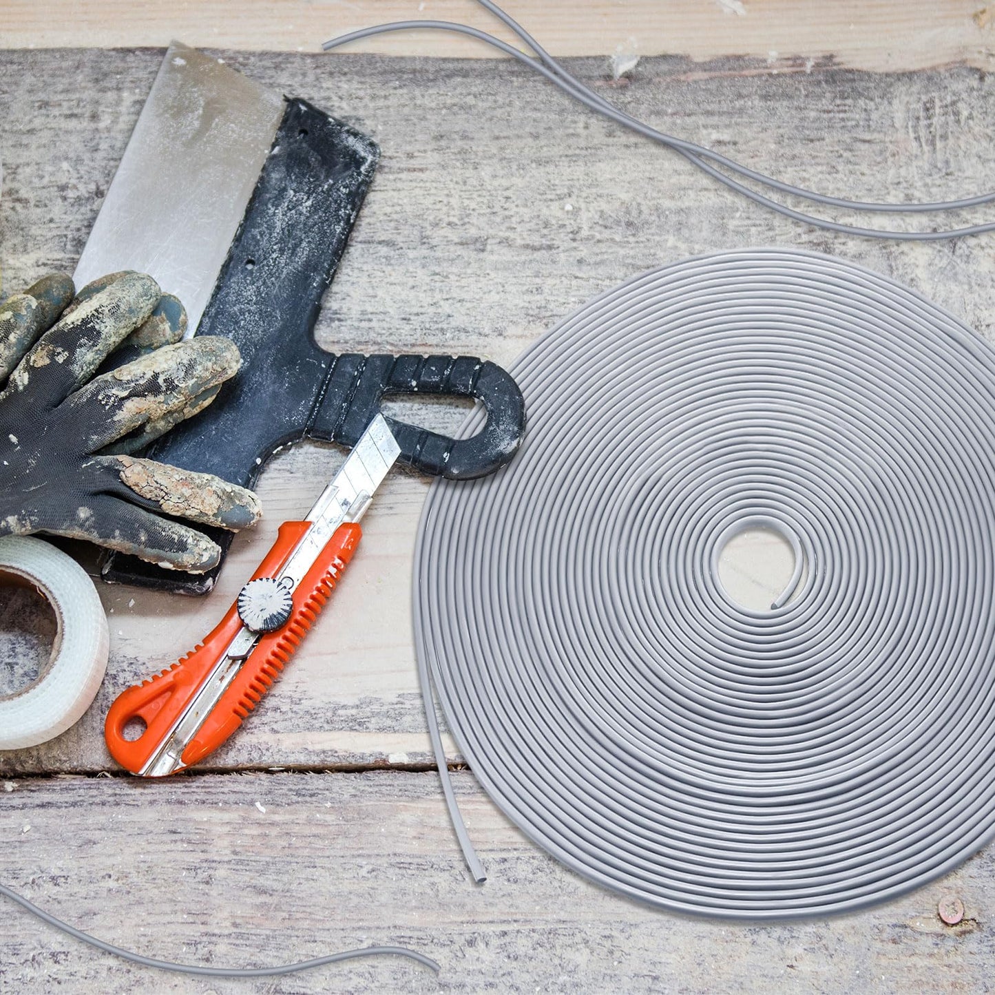 Frienda Backer Rod Foam Rubber Caulk Saver Concrete Expansion Joint Filler Weather Strip Seal for Gaps and Joints (Grey,1/8 Inch X 50 ft)