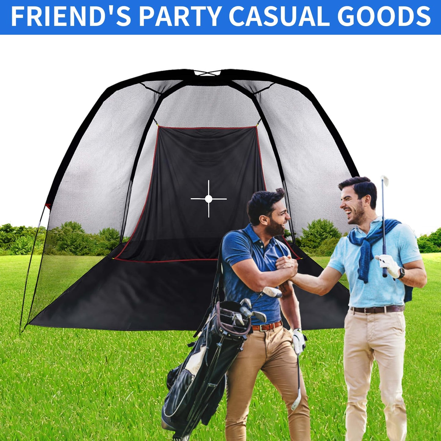 FLITURE Golf Net - 10x 6.5FT Heavy Duty Golf Practice Net with Target for Indoor Outdoor Chipping Swing Training & Hitting Accuracy - Gift for Men Dad & Golfers