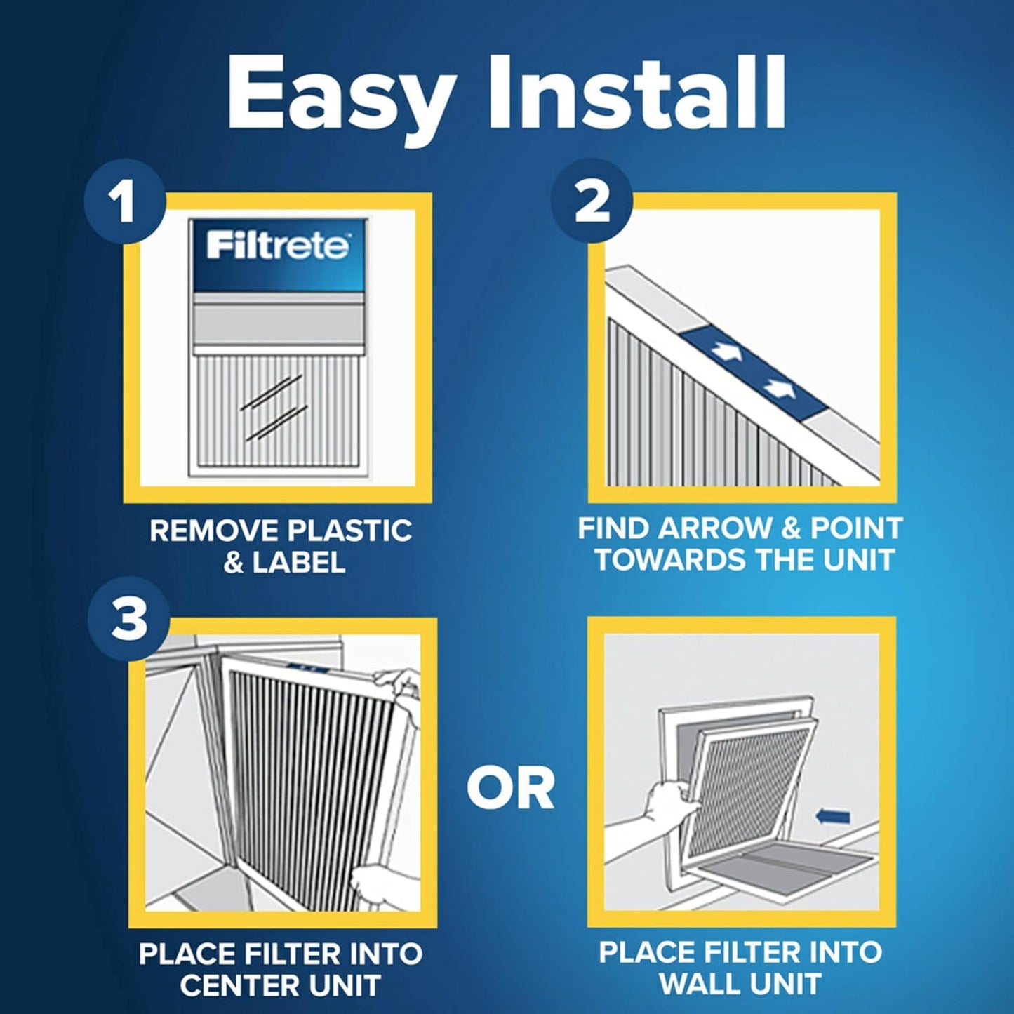 Filtrete 25x25x1 MPR 700 Air Filter - MERV 8, 3-Month Pleated Electrostatic, 6-Pack