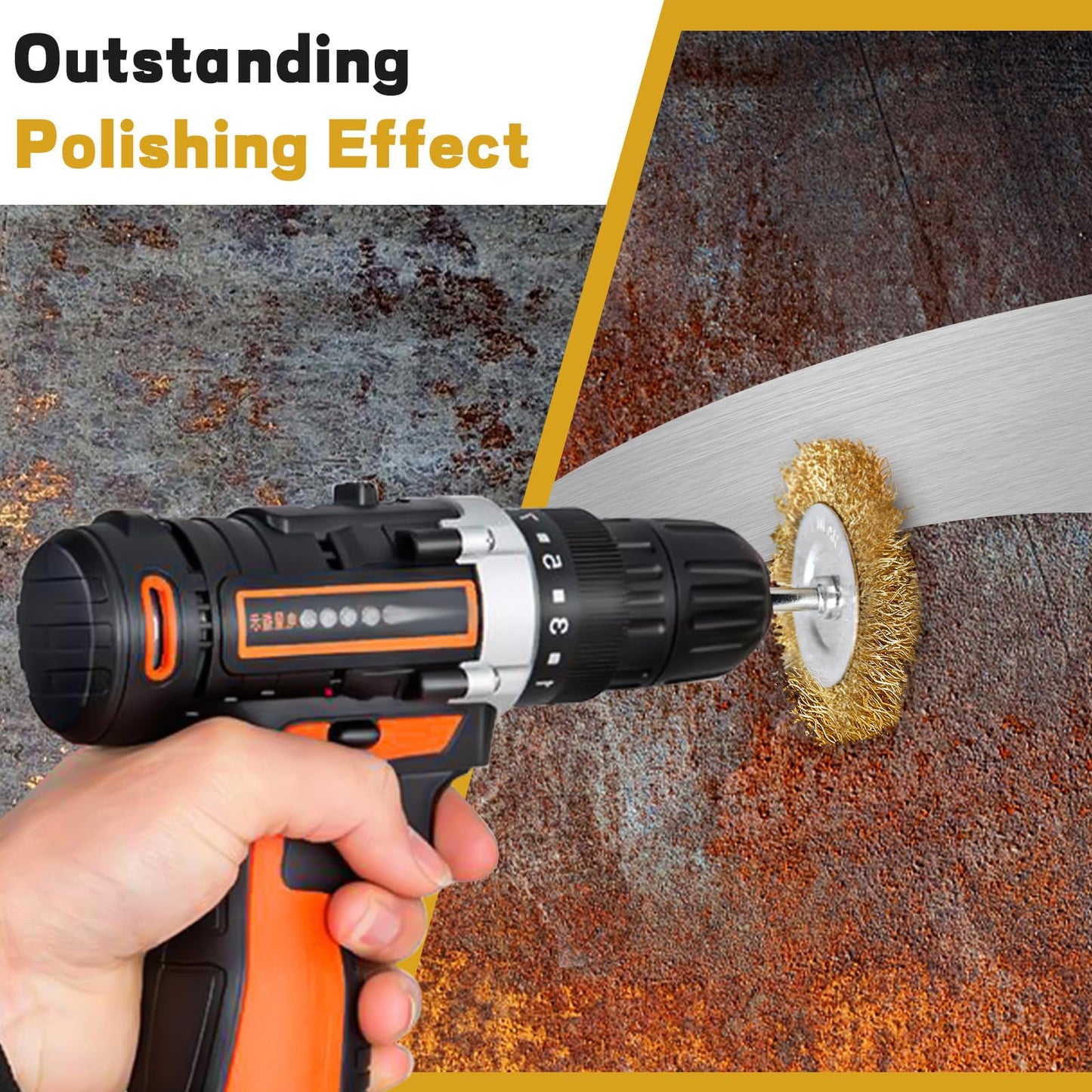 SBGGRL 9 Pcs Carbon Steel Wire Brush for Drill Rust Removal Kit,Wire Wheels and Pen Metal Wool Brushes Drill Attachments Cup for Corrosion and Scrubbing Surfaces,1/4-Inch Round Shank