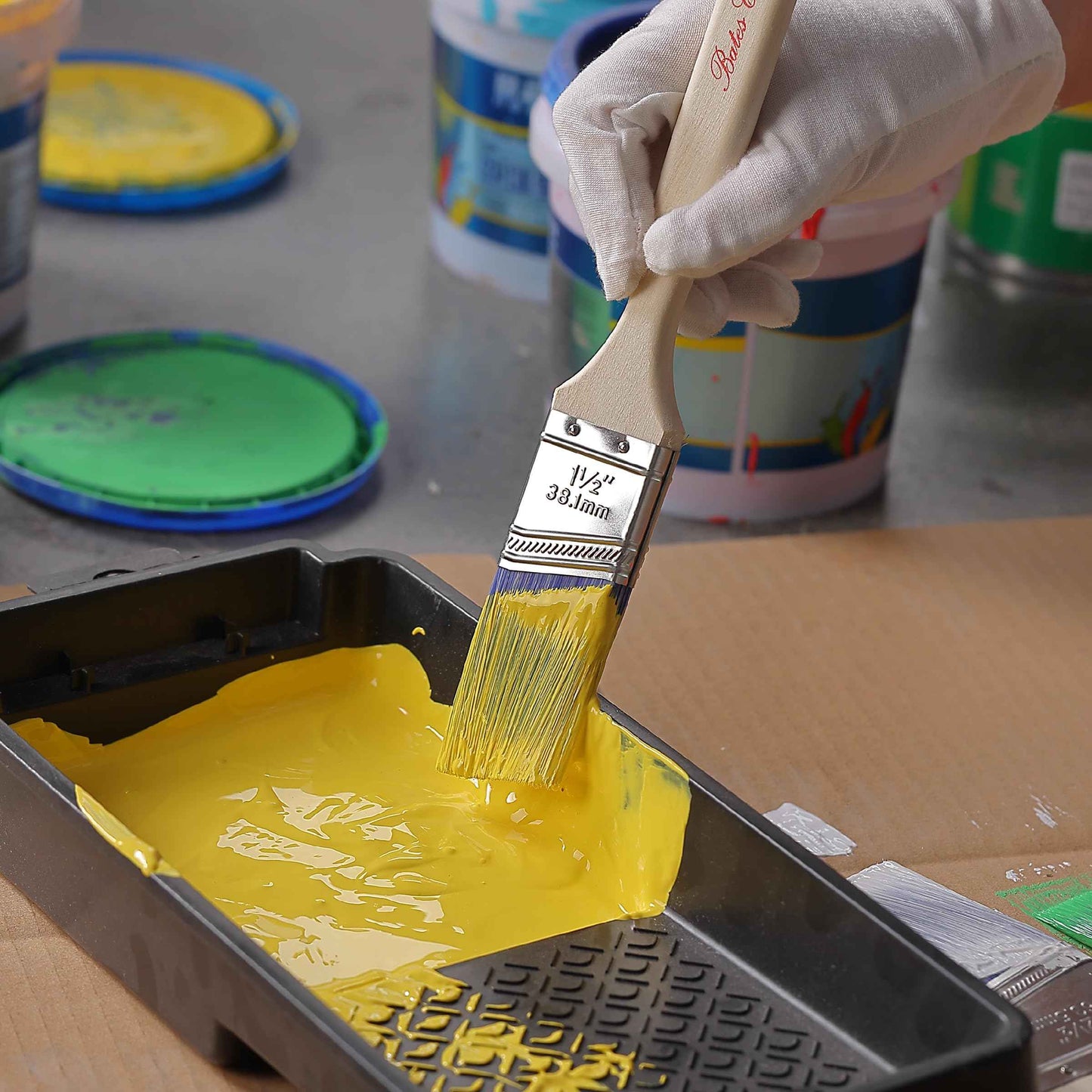 Bates Angle Paint Brushes, 2-Inch, 12 Pack, Treated Wood Handle, Stain & Wall Brushes for Painting Furniture & Walls