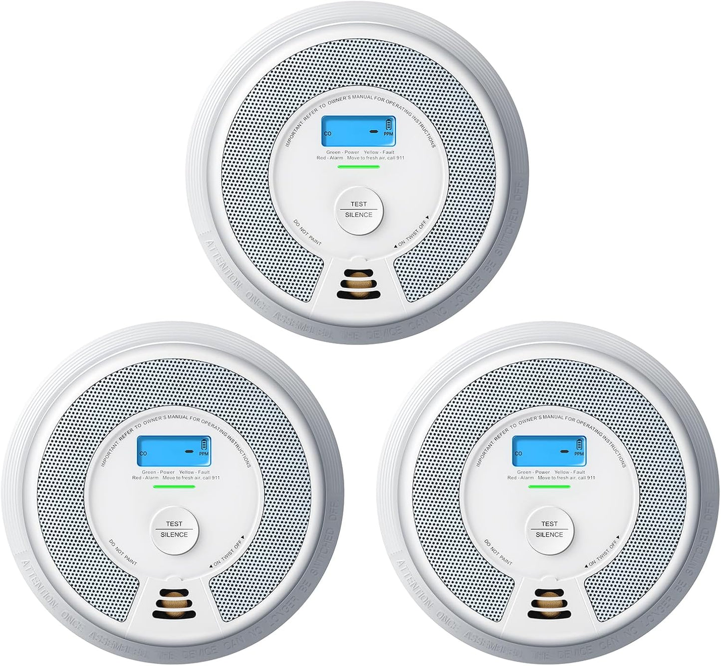X-Sense XP0H-SN Smoke and Carbon Monoxide Detector Combo - 10-Year Battery, Easy Install