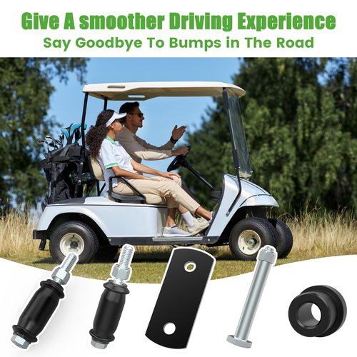 10L0L Golf Cart Rear Leaf Spring Bushings & Sleeves Kit Compatible with EZGO TXT & Medalist 1994-up Models, OEM# 70289-G02, 70291-G01, 70290-G01