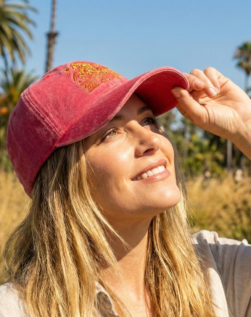 InnoBeta Chinese New Year 2026 Gifts Cap - Year of The Horse - Adjustable Vintage Washed Cotton Embroidered Hat - Deco for Lunar New Year - Red