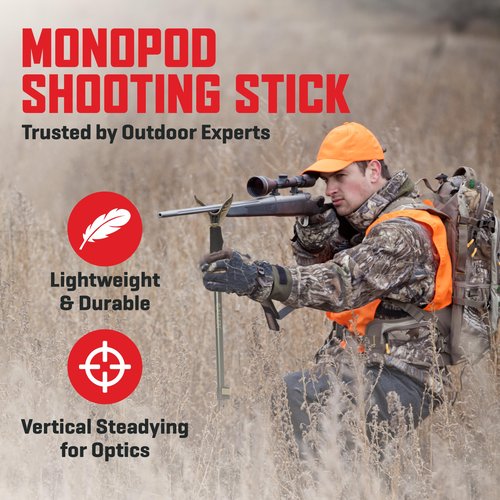Allen Company Monopod Shooting Stick and Gun Rest (22" to 61") 2 lbs - Adjustable Height - Removable Cradle - Padded Grip - Aluminum - Rifle Shooting Rest, Camera Stand - Gun Accessories, Hunting Gear