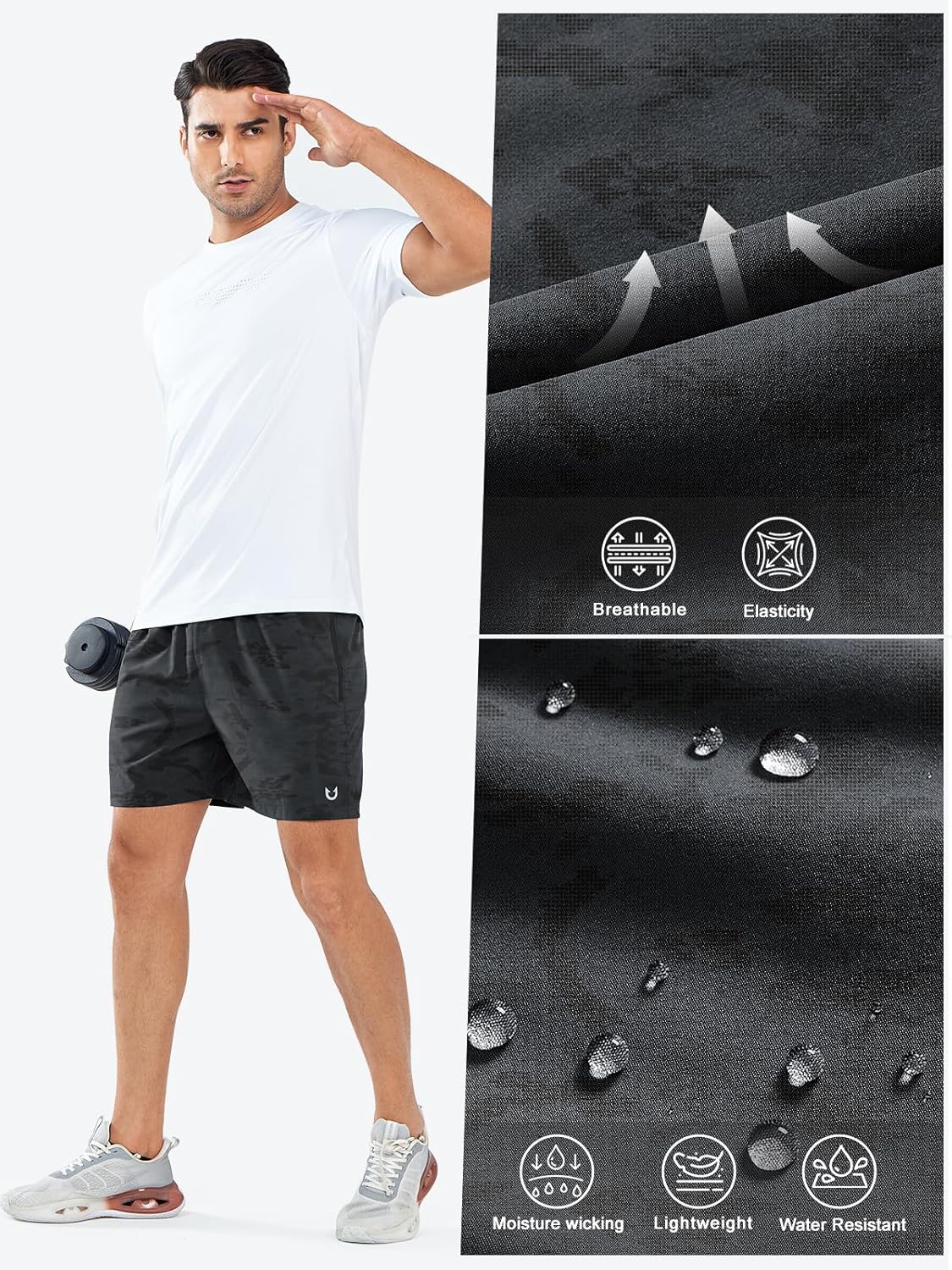 NORTHYARD Men's Athletic Running Shorts - Quick Dry Lightweight Workout Shorts for Gym & Sports | 5"/7"/9" Sizes