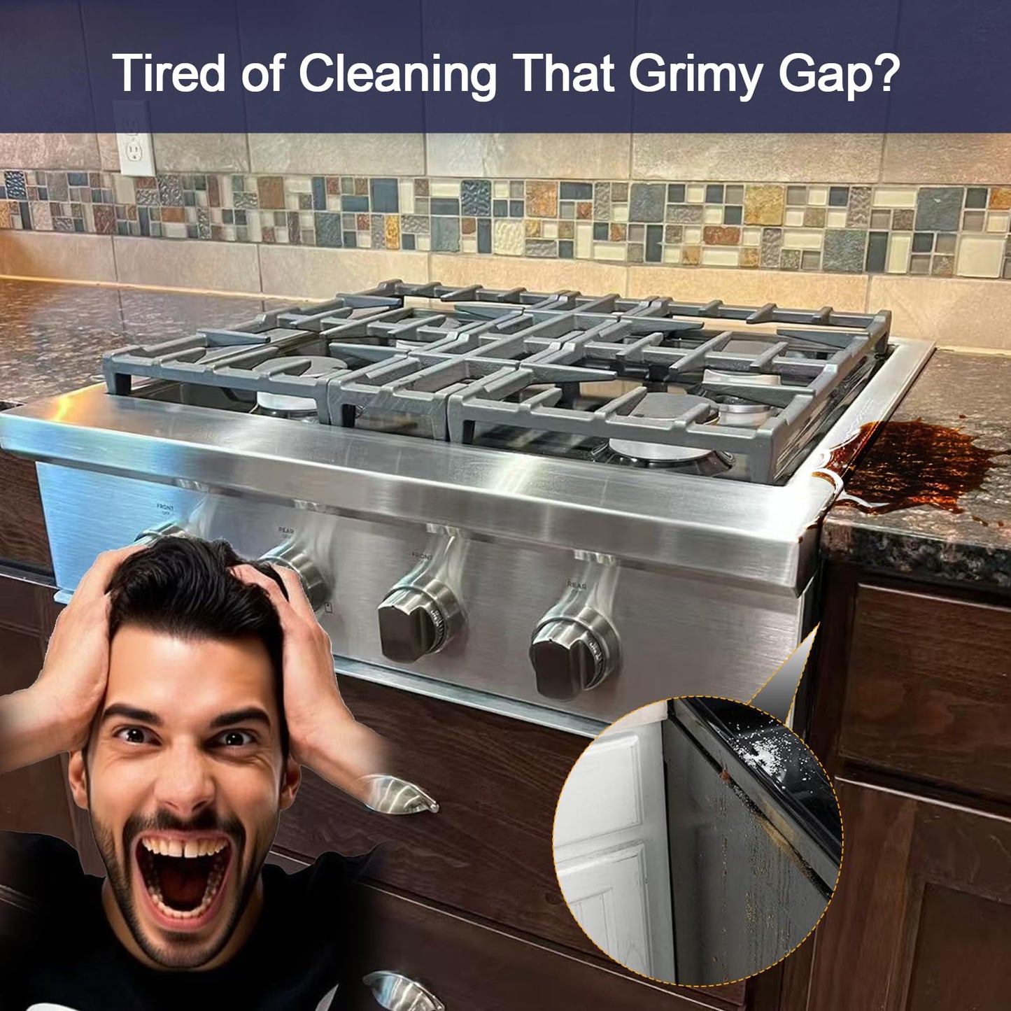 Stove Gap Covers Stainless Steel,Stove Gap Filler& Oven Gap Filler Range Trim Kit for Countertops,Heat Resistant Guard Between Stove & Counter,Easy Retractable Length13.8''to 27.5'',Width 1'',black