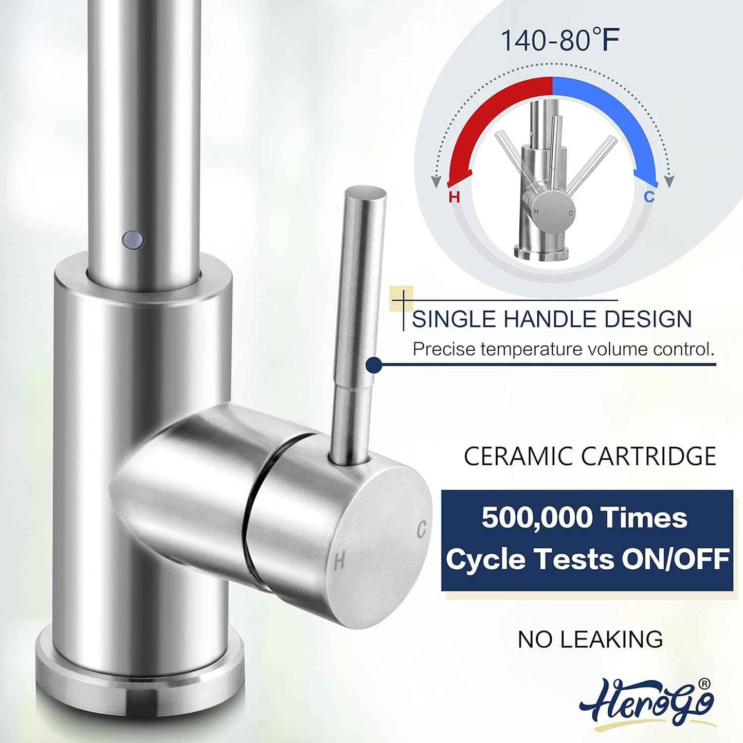 Touchless Kitchen Faucet with Soap Dispenser & Pull Down Sprayer - Commercial Grade Brushed Nickel