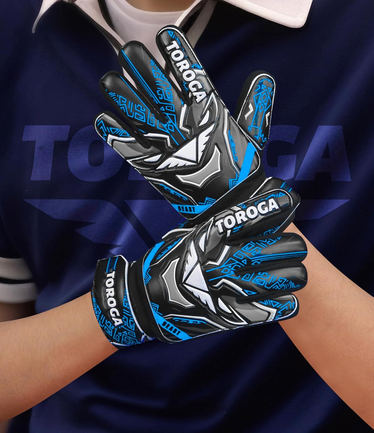 Regine Switzerland Goalkeeper Gloves for Kids – Strong Latex Grip & Double Wrist Support | Breathable Mesh Design