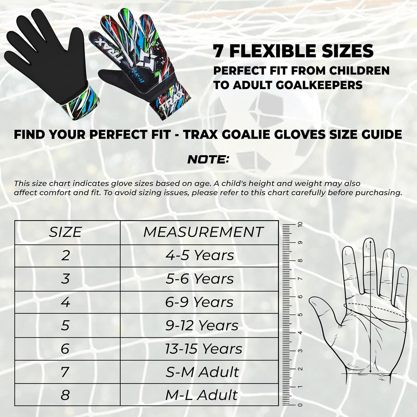 Skiennix Soccer Goalie Gloves - Youth & Adult Football Goalkeeper Gloves with 4mm Latex Grip & Protection