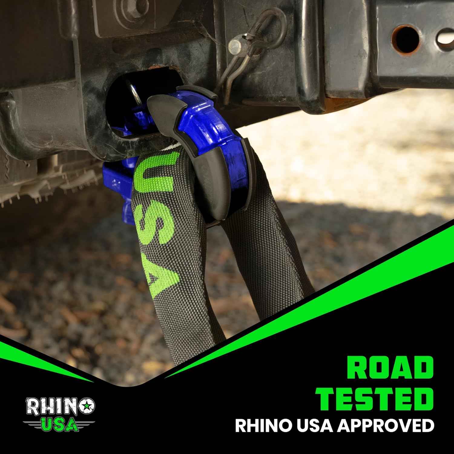 Heavy-Duty Rhino USA Super D Ring Shackles 2-Pack - 70,548lb Break Strength for Towing & Off-Road Recovery (Red)