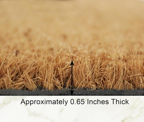 Croft&Cane Welcome Doormat - Non-Slip Coco Coir Dirt Trapping Mat - Low Profile for Indoor/Outdoor Use | 17 x 30 Inches