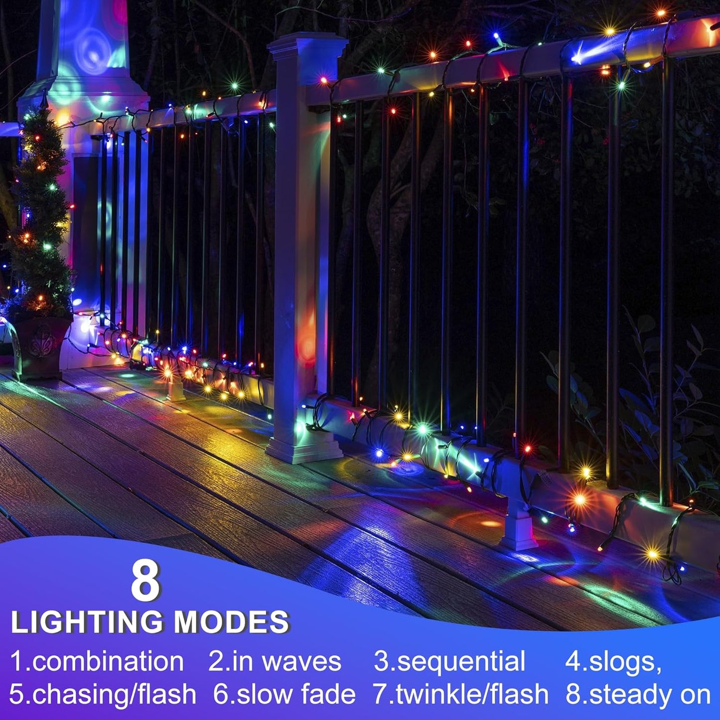 500 LED Christmas String Lights - 164 FT Waterproof RGB Fairy Lights with Remote & Timer for Indoor/Outdoor Holiday Decor