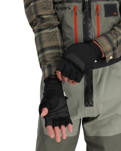 Simms Windstopper Foldover Mitt - Black - Extra Small