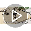 Deck Anchors with Carabiners - 6Pcs Tie Down Rope Tensioner - Black+Carabiner Clips
