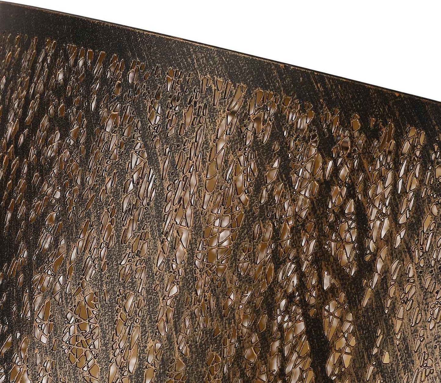 Large Forest Etched Metal Lampshade - 12'' Top x 14'' Bottom x 10'' Height for Table & Floor Lamps