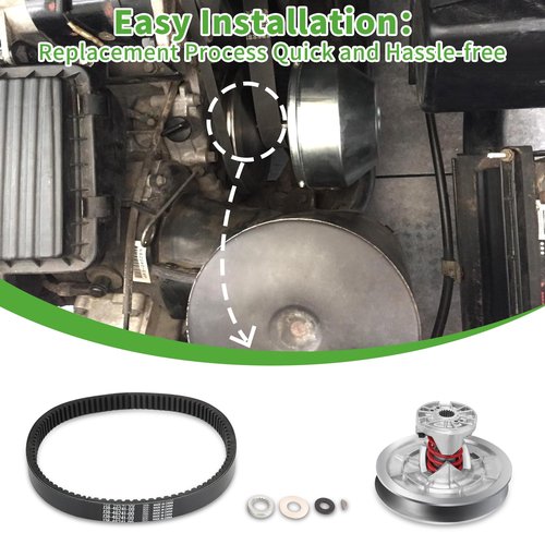 10L0L Golf Cart Torque Driven Clutch with Belt Kit for Yamaha G2 G8 G9 G11 G14 G16 G20 G21 G22 G28 (85-07), OEM# JN6-G6270-00 JN6-G6271-02 J55-G6270-01
