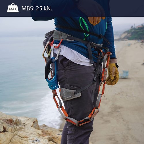 Auto Locking Carabiner 25KN (5-Pack)- Fusion Climb® Ovatti- Professional Rock Climbing Carabiner- Heavy Duty Steel- Auto Locking Carabiner for Climbing, Rappelling, D Shaped- UIAA ANSI Compliant