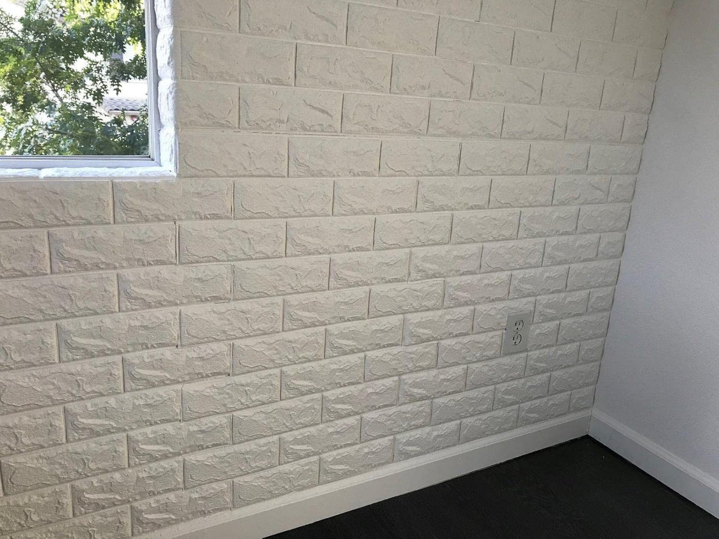 Faux Brick 3D Wall Panels - 10-Pack Peel and Stick Waterproof Foam Wallpaper in Red Brown for Bedroom, Bathroom, Kitchen