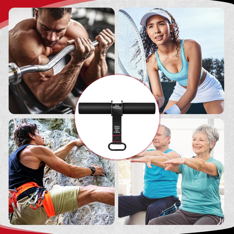 FitBeast Forearm Strengthener & Wrist Roller - Forearm Strength Trainer with Thickened Anti-Slip Grip Handles&Adjustable Strap, Perfect for Forearm Exercising, Boosting Grip Strength, Muscle Building