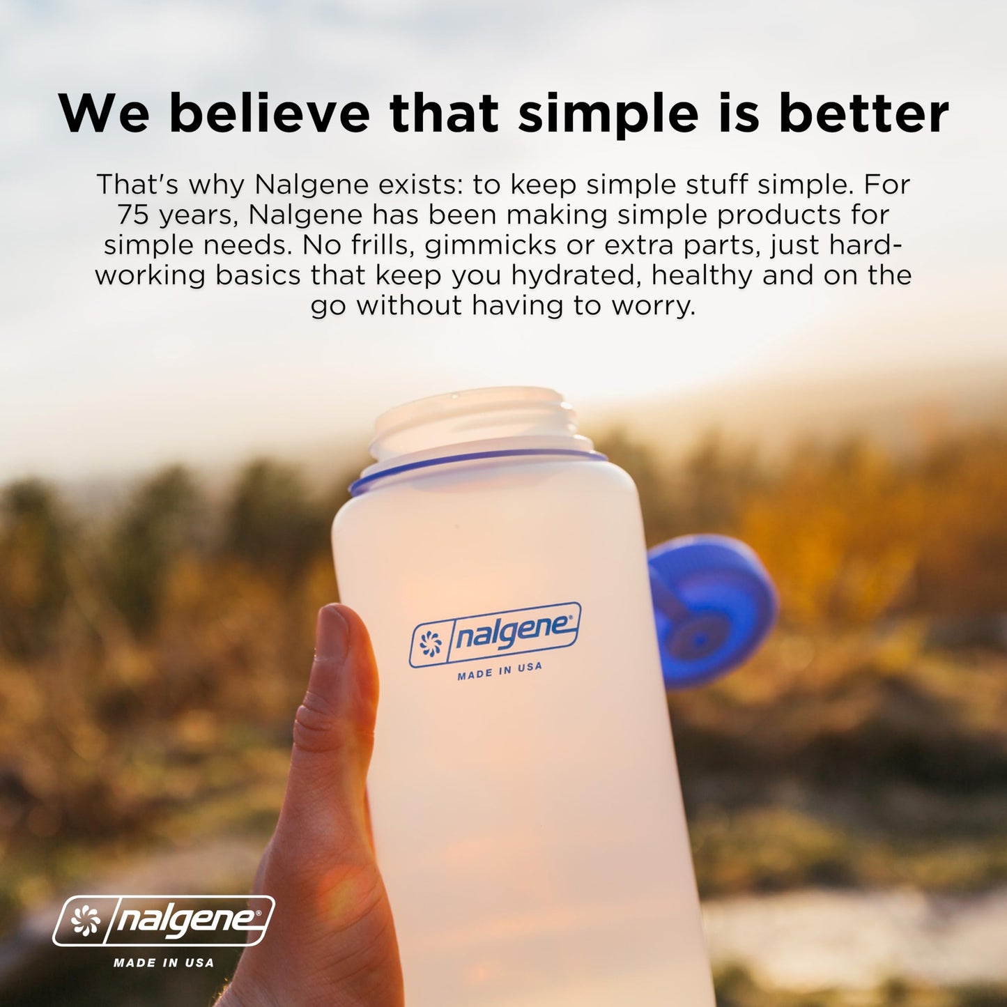 Nalgene Sustain Tritan BPA-Free Water Bottle Made with Material Derived from 50% Plastic Waste (using ISCC certified mass balance), 32 OZ, Wide Mouth, Trout Green (Pack of 6)