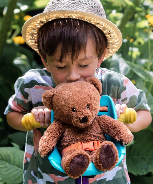 Scootaheadz Owl Scooter Seat – Fun Baby Doll Accessories - Adorable Kids Micro Scooter Accessories - Teddy Carrier for Toddlers - Also Fits Bikes and Trikes - Bike Doll Seat in Aqua Blue