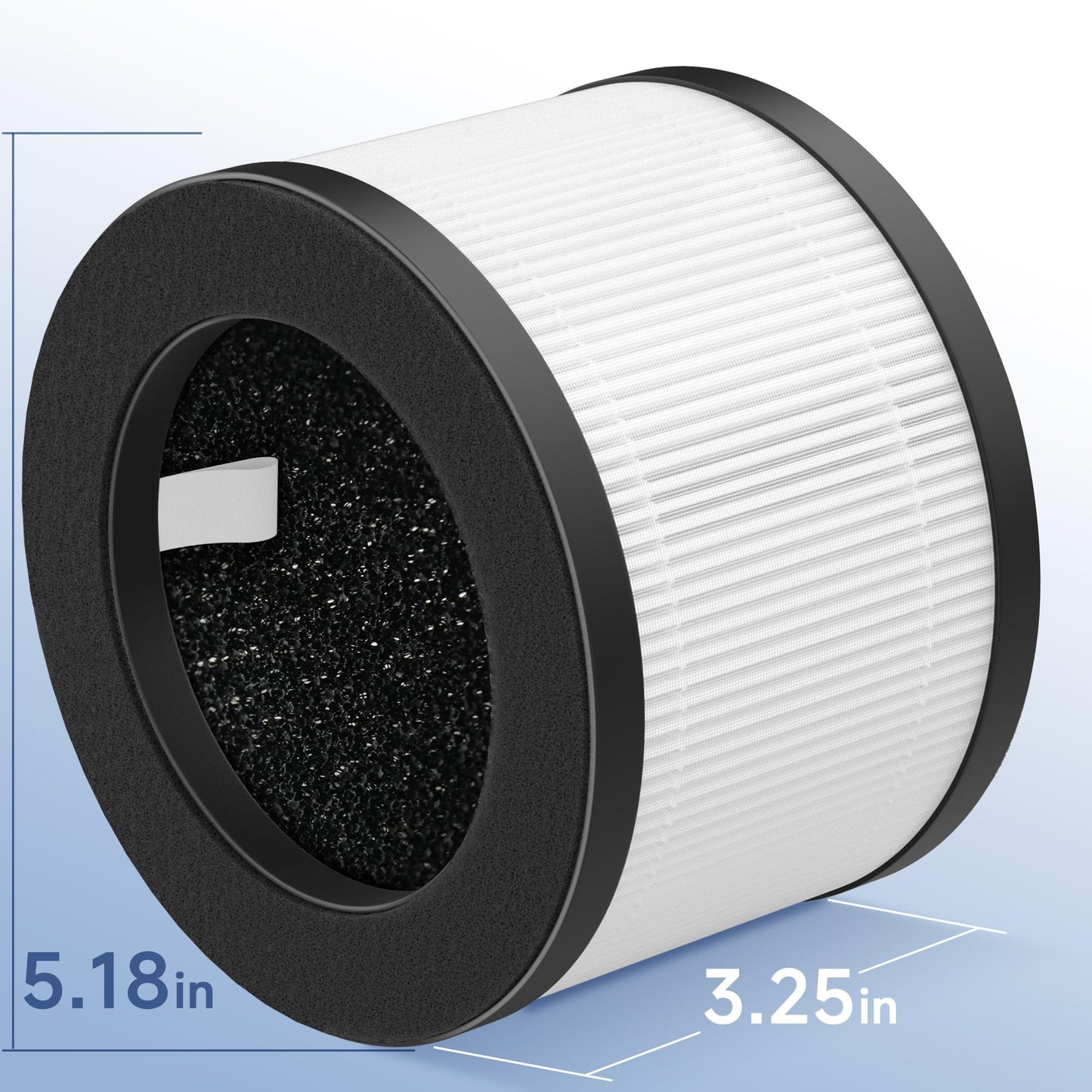 M01 Air Filters Compatible with MOOKA M01 HEPA H13 Filter Air-Purifiers, 3-in-1 Pre-FilterใH13 True HEPA Filter with Activated Carbon Filtration System, 2 pack