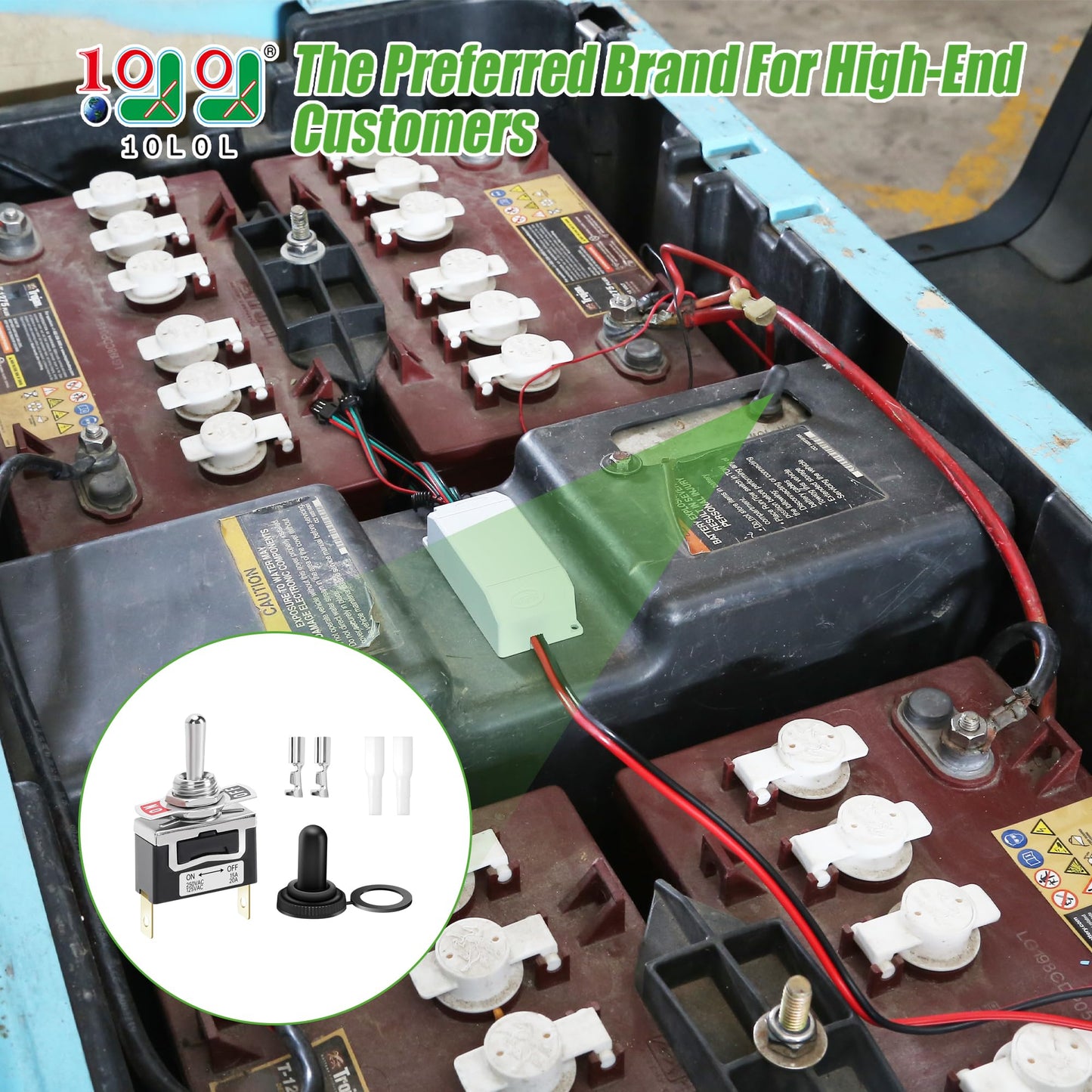 10L0L Golf Cart Tow Switch for Club Car Precedent (2004+) Electric Tow/Run Switch, Replacement Part 102511101