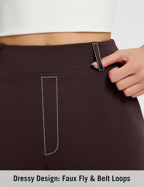 Baleaf Women's Ankle Barrel Pants - Stretchy Travel Slacks with Pockets | Petite Fit
