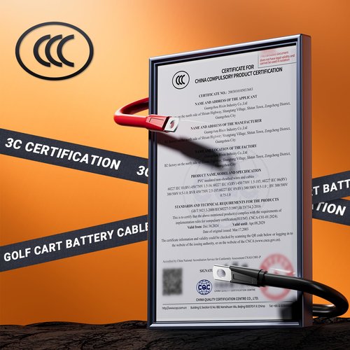 CLUBRALLY Golf Cart Heavy Duty Battery Cable 7 PCS Set 4 Gauge for 1994-Up Club Car DS & Precedent 48Volt