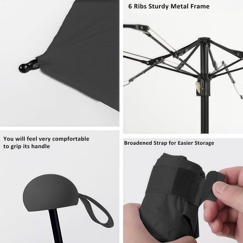 BAODINI Mini Travel Umbrella - Compact UV Sun Protection | Lightweight & Portable for Purse or Backpack