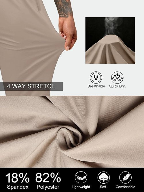 Auxo Men’s Jogger Pants - Ergonomic Athletic Track & Training Pants with Ankle Zippers