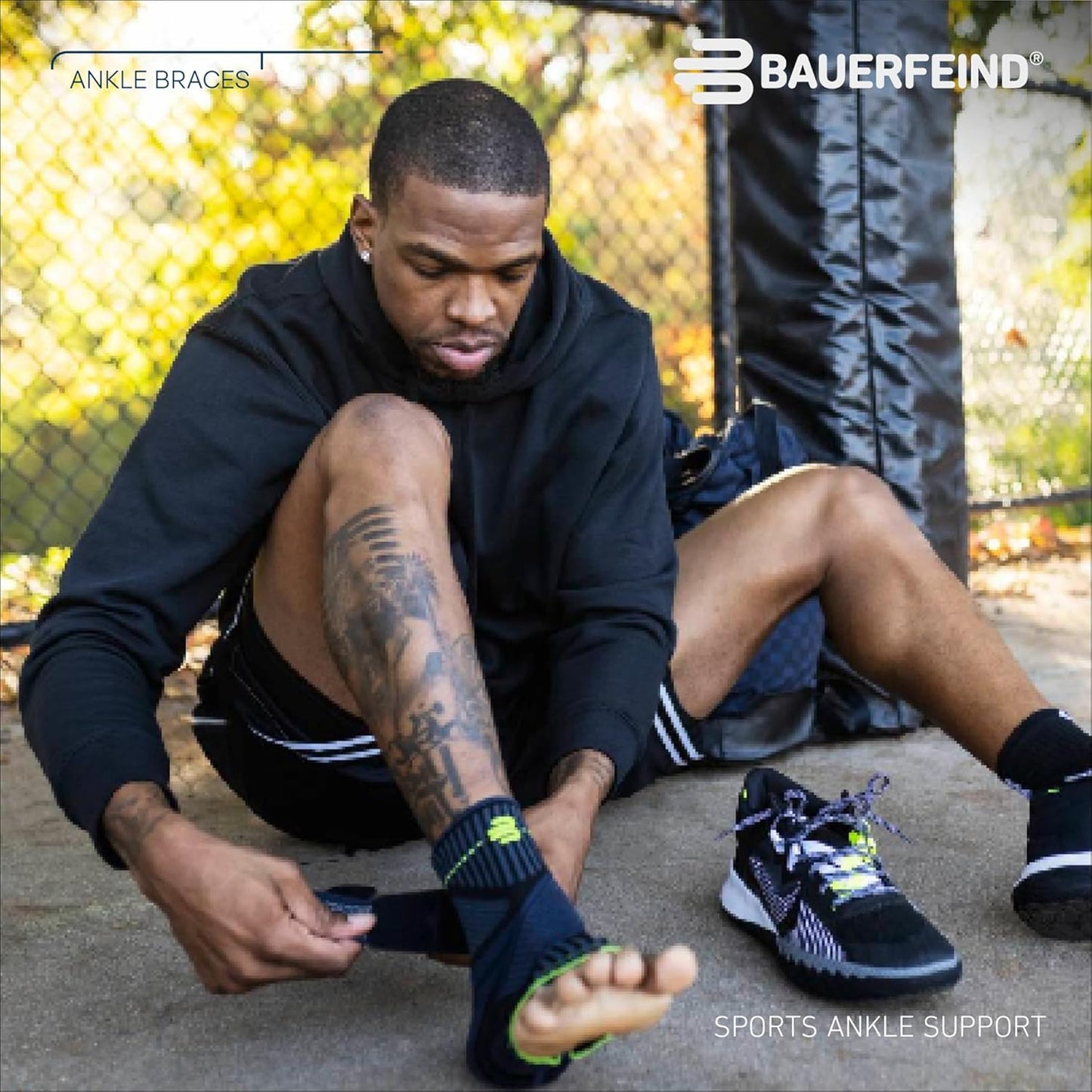 Bauerfeind Ankle Support Brace - Lightweight Compression for Stabilization & Protection
