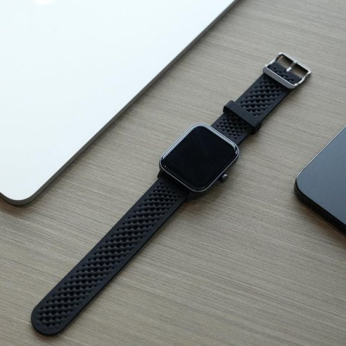 Lamshaw Compatible with Garmin Approach S44 Band, 20mm Quick Release Silicone band with Metal Buckle Compatible for Garmin Approach S50, S44, S42, S40 Smartwatch (Black, 20mm size band)