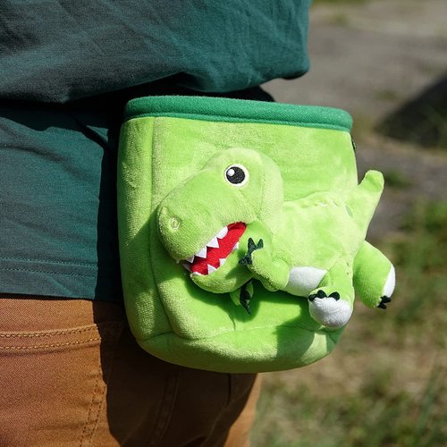 YY Vertical Trex Rock Climbing Chalk Bag, Perfect for Both Adults and Kids, Chalk Bag for Bouldering, Cute chalkbag for Mountain Lovers, Chalk Pouch