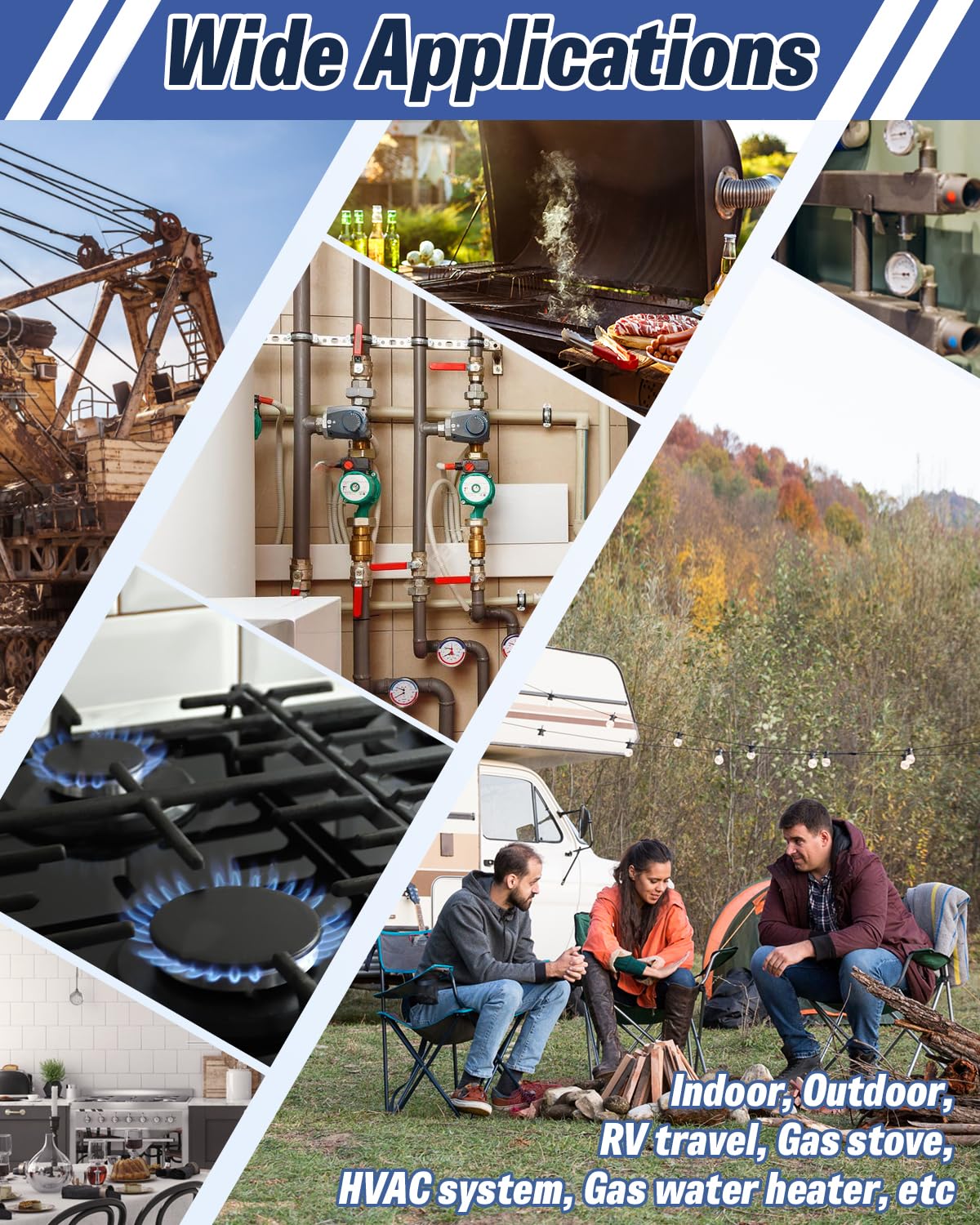 APOWER Natural Gas Leak Detector with Audible & Visual Alarm, Portable Propane Sniffer to Locate Combustible Sources Like Methane Propane Home Travel