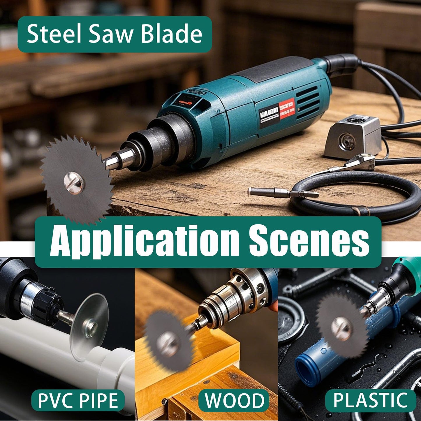 66Pcs Cutting Wheel Set for Dremel Rotary Tool 20Pcs Resin Cutting Discs 6Pcs HSS Circular Saw Blades 10Pcs 545 22mm Diamond Cutting Wheels 20Pcs Sanding Drum 8Pcs Shank and 2Pcs Screwdrivers