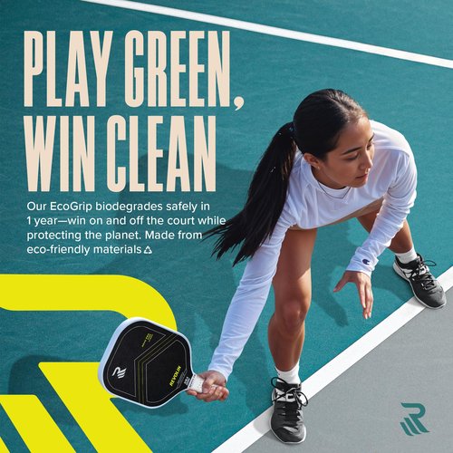 EcoGrips Pickleball Paddle Overgrips | Moisture-Resistant Pickleball Grip Tape | No-Slip Racket Grip Tape for Sweat Absorption | Hi-Tac Pickleball Paddle Grip | Revolin Sports | Pack of 3 | White
