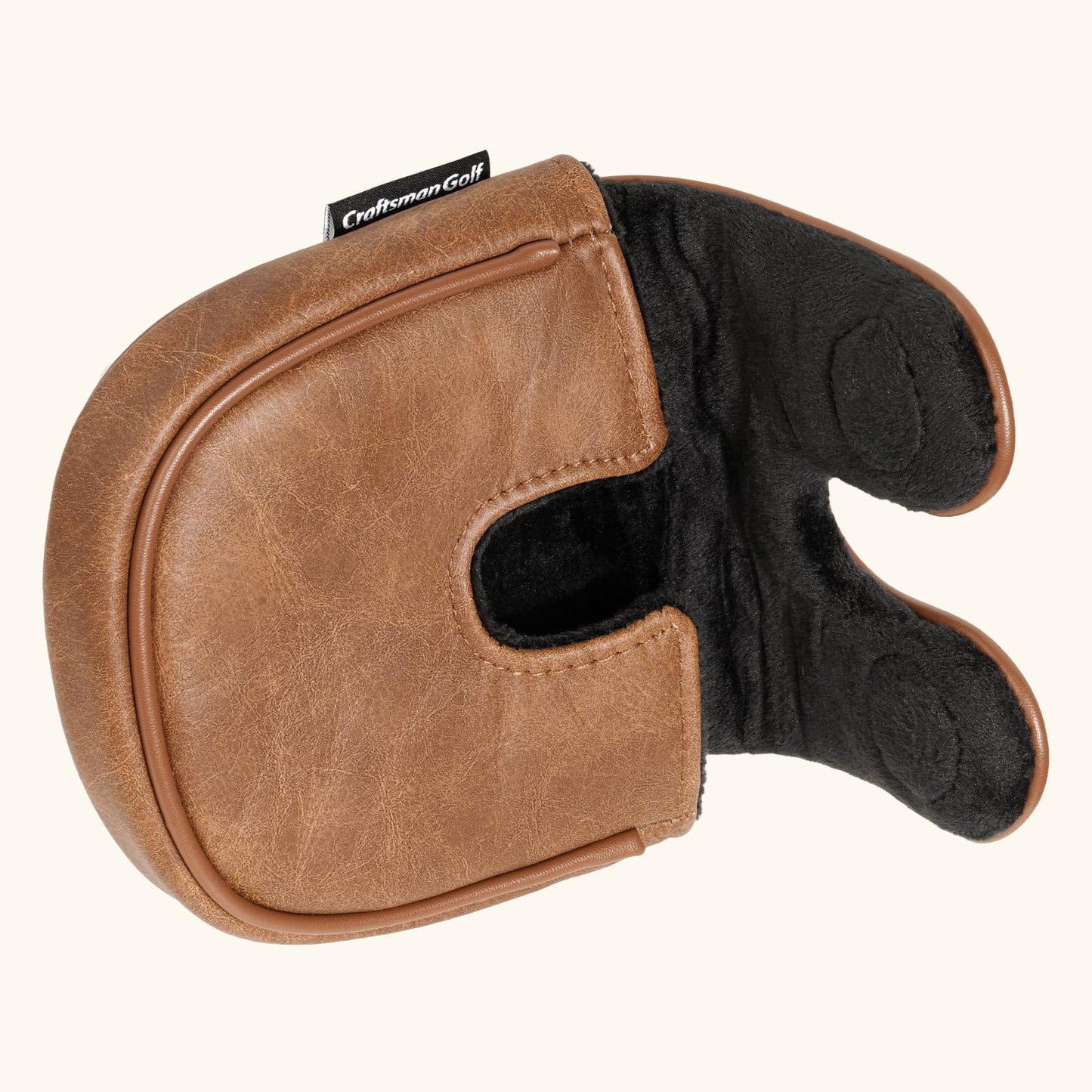 Craftsman Golf Genuine Leather Classic Center Shaft Mallet Putter Headcover Cover for LAB DF3