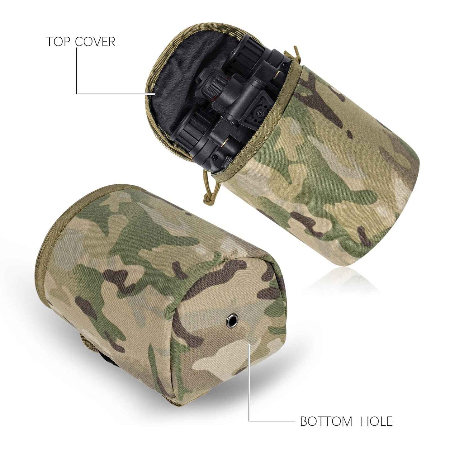 Lonloke Tactical NVG Pouch,MOLLE Night Vision Carrying Case,Soft Padded Multi-Purpose Utility Pouches. (MC)