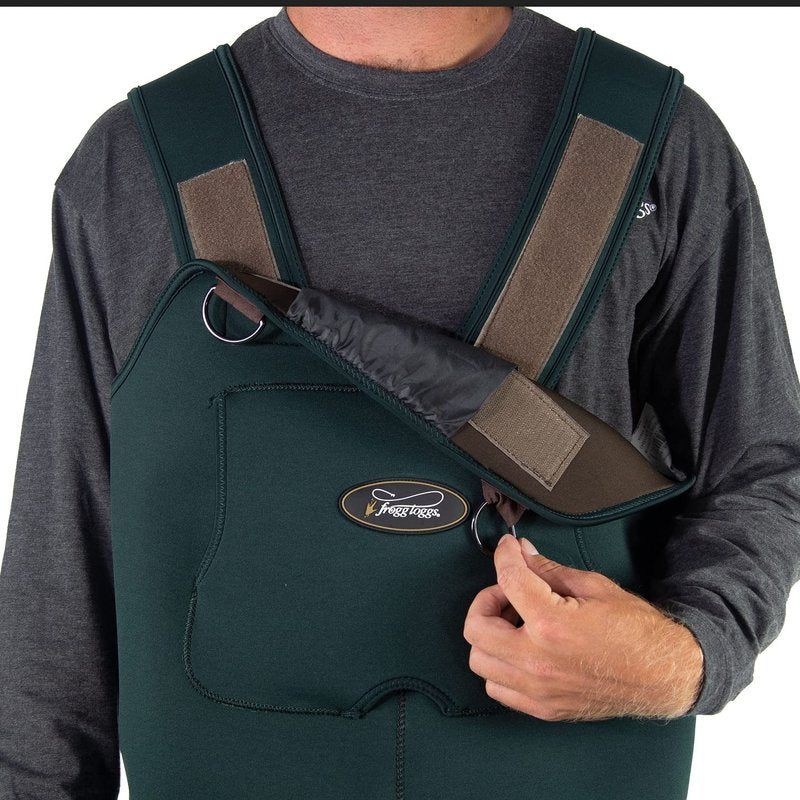 FROGG TOGGS Men's Amphib Stockingfoot Neoprene Waterproof Fishing Chest Wader for Fishing, Forest Green, Large
