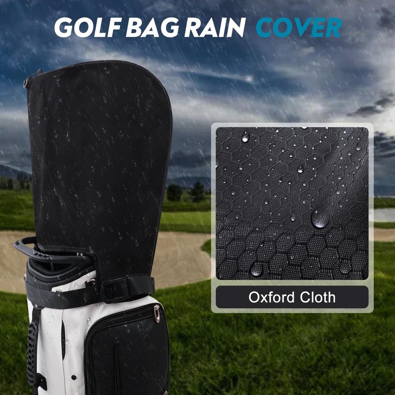 RVRAYS Golf Bag Rain Cover, Golf Club Protector, Waterproof Rain and Dust Covers, Easy Access Adjustable Golf Bag Rain Hood Cover,Garage Storage Honeycomb Rainproof Material